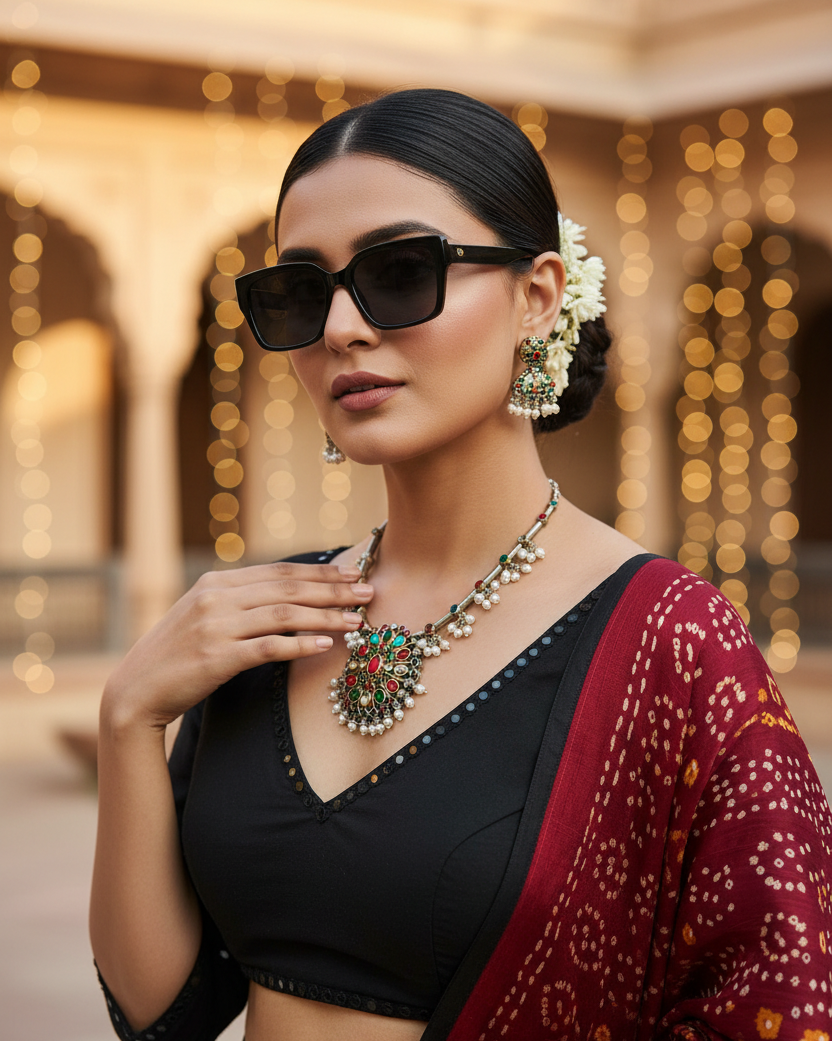 Oxidised Navratri Necklace for Garba