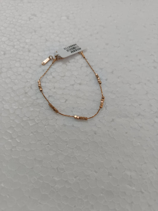 Rose Gold-Tone SS Chain Bracelet with SS Crystal Accents