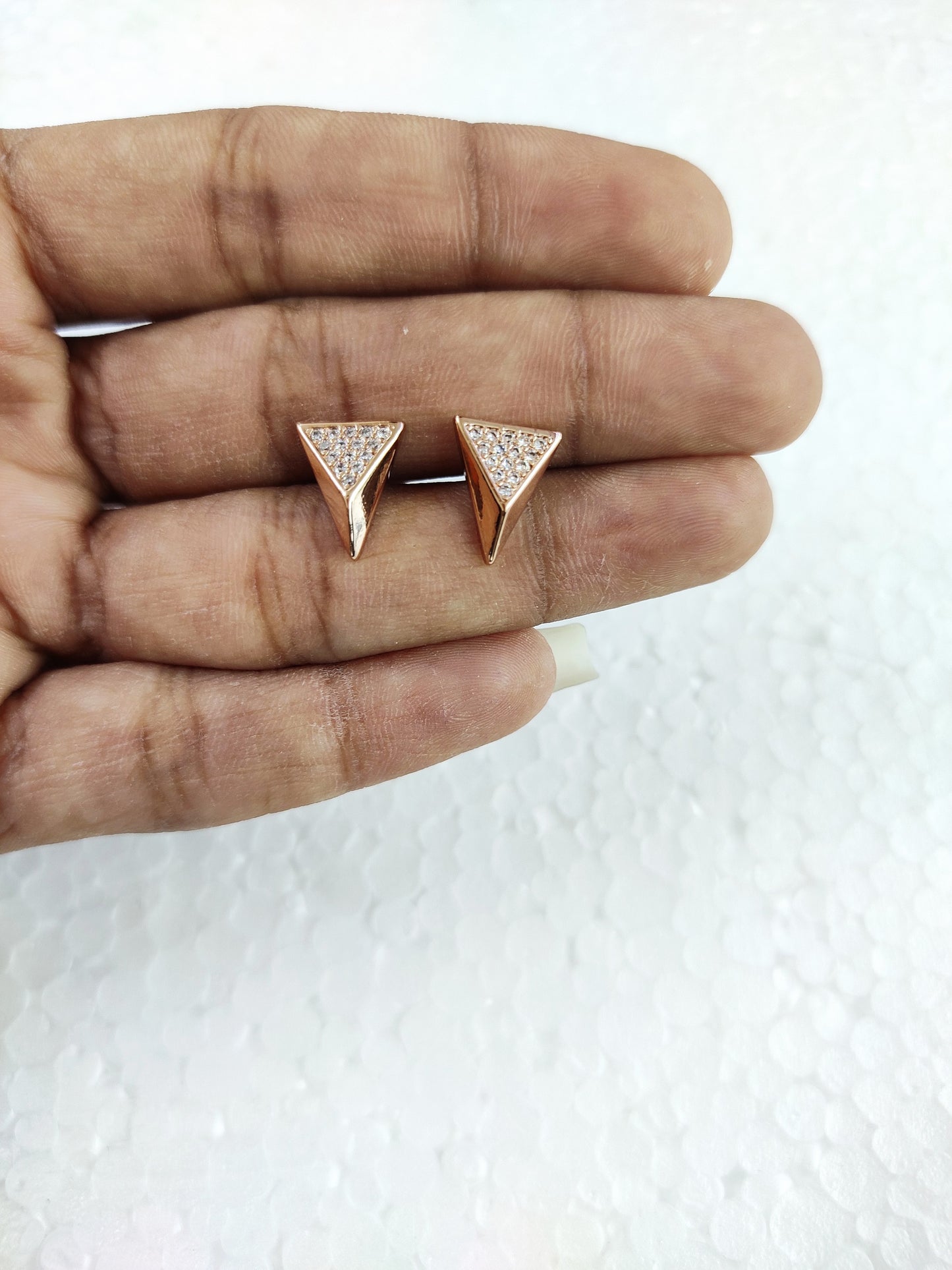 Triangle Pyramid AD Earring Tops