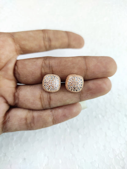 Square Burfi Earring Tops