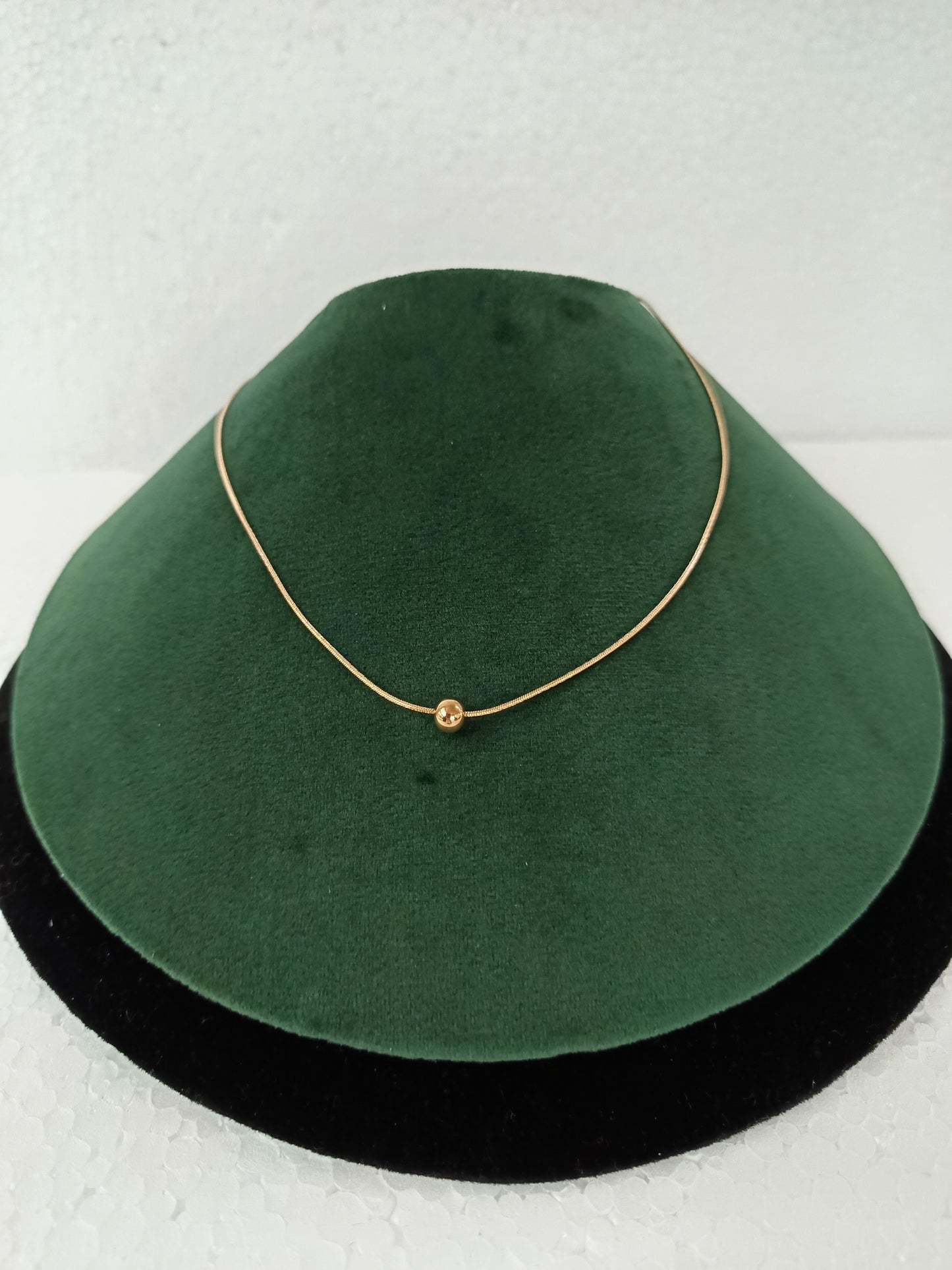 Minimal Rose Gold Bead Necklace | Stainless Steel | Tarnish-Free Everyday Wear