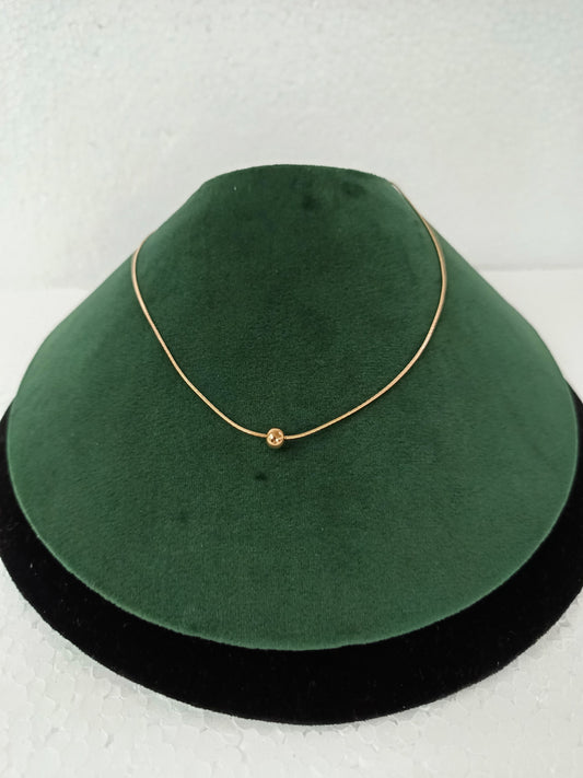 Minimal Rose Gold Bead Necklace | Stainless Steel | Tarnish-Free Everyday Wear