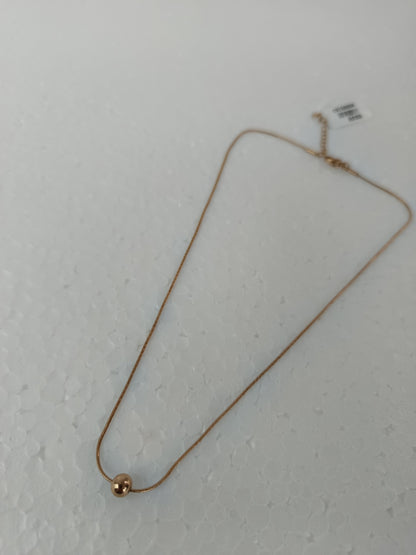 Minimal Rose Gold Bead Necklace | Stainless Steel | Tarnish-Free Everyday Wear
