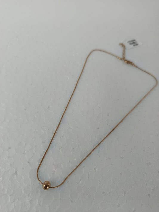 Minimal Rose Gold Bead Necklace | Stainless Steel | Tarnish-Free Everyday Wear