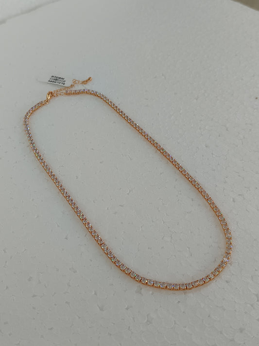 Rosaline Sparkle Tennis Necklace - Premium Stainless Steel