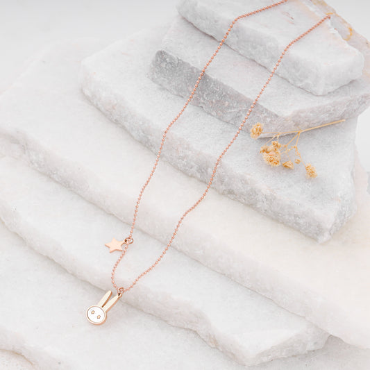 ROSE GOLD SMALL STAR NECKLACE 