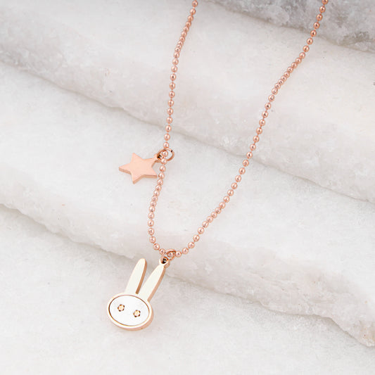 rose gold small star necklace