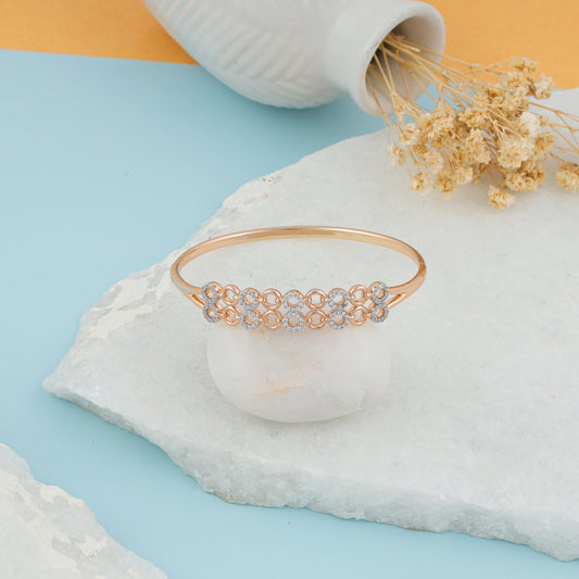 ROSE GOLD PLATED CIRCLE NET DESING KADA BRACELET