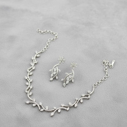 Floral Vine AD Necklace Set