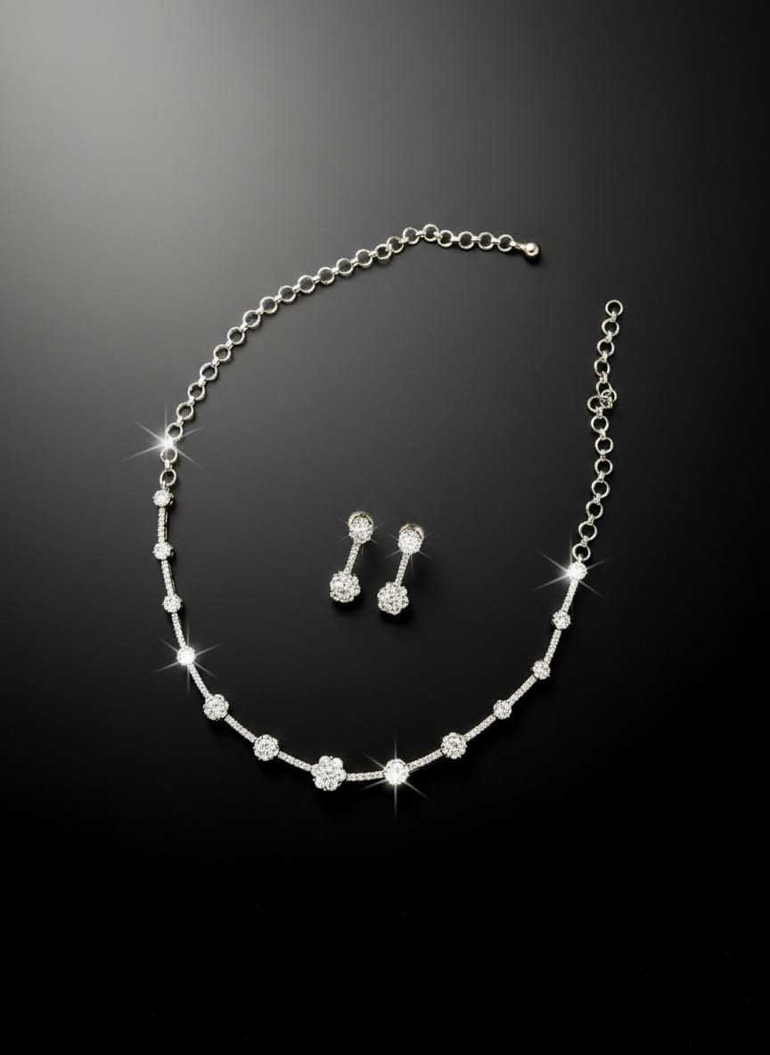 Elegant American Diamond AD Necklace set