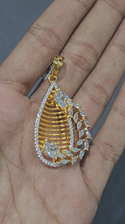 Teardrop Leaf AD Pendant Set