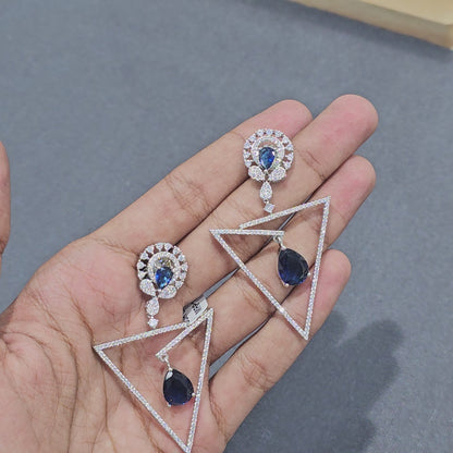 Cobalt Blue AD Earrings