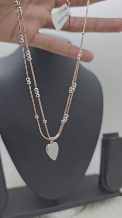 Valentine Heart Necklace – A Symbol of Love (Stainless Steel, Daily Wear)