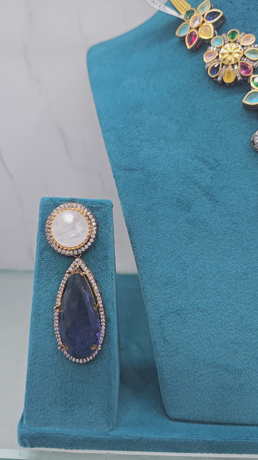 Sanchi Colorful Gemstone Necklace Set