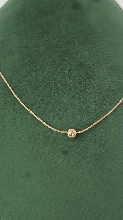 Minimal Rose Gold Bead Necklace | Stainless Steel | Tarnish-Free Everyday Wear