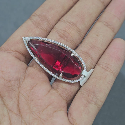 Regal Ruby Teardrop Ring