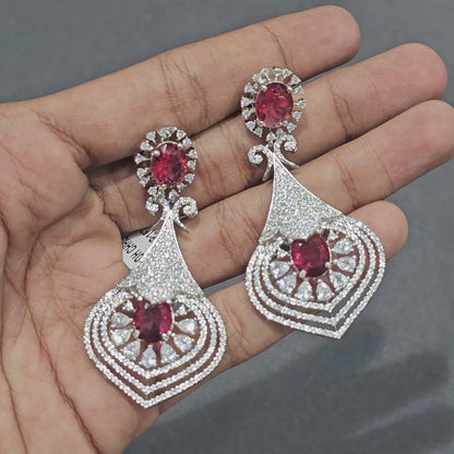 Royal Filigree Teardrop AD Earrings