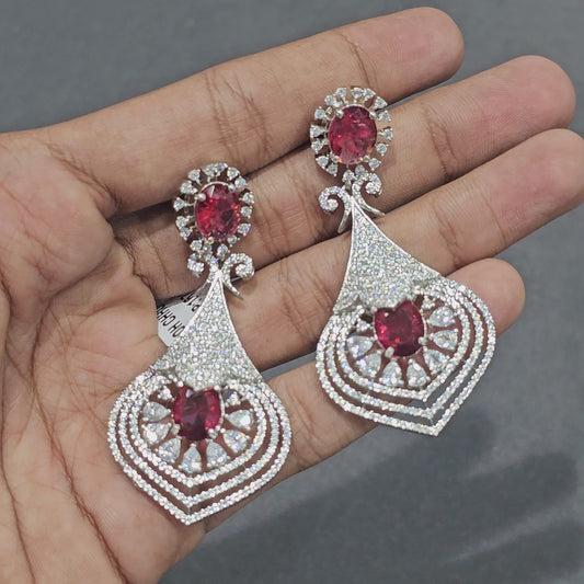 Royal Filigree Teardrop AD Earrings
