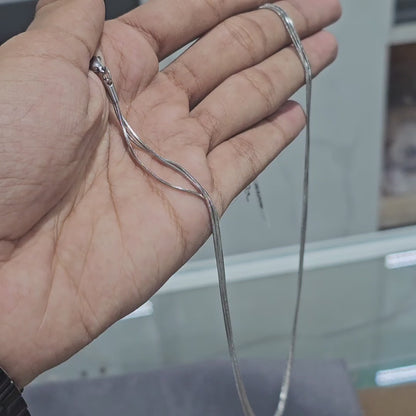 Sleek Layered Snake Chain – Silver 