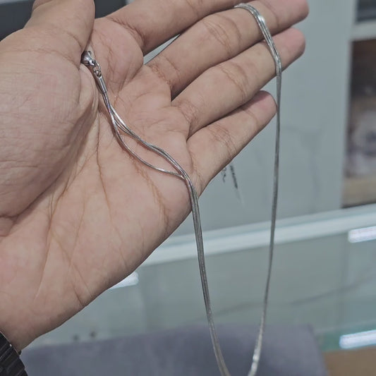 Sleek Layered Snake Chain – Silver 