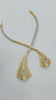 18K GOLD PLATED NACKLACE WITH WEB CONCEPT AND CZ DIAMOND