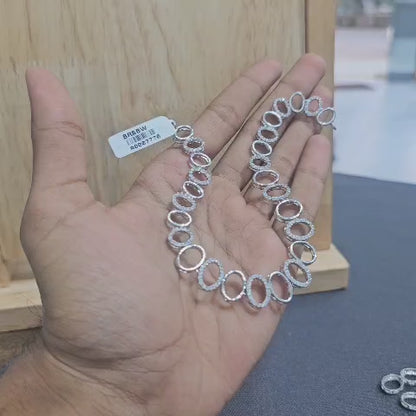 Celeste Loops – Rhodium-Plated American Diamond AD Necklace Set