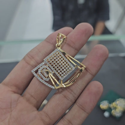 Contemporary Geometric AD Pendant Set