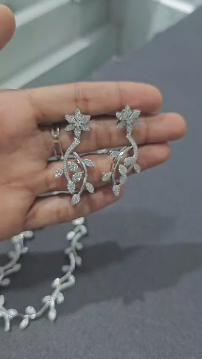 Floral Vine AD Necklace Set