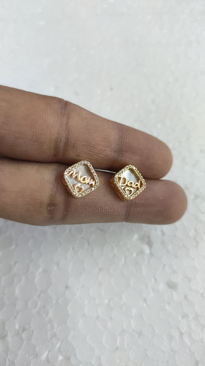 Mom and dad earring tops