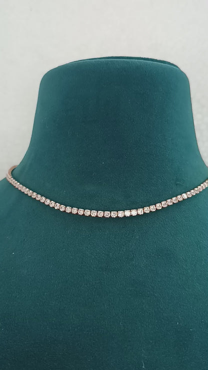 Rosaline Sparkle Tennis Necklace - Premium Stainless Steel