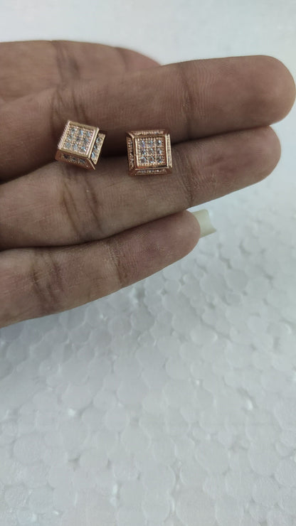 Square AD Earring Tops