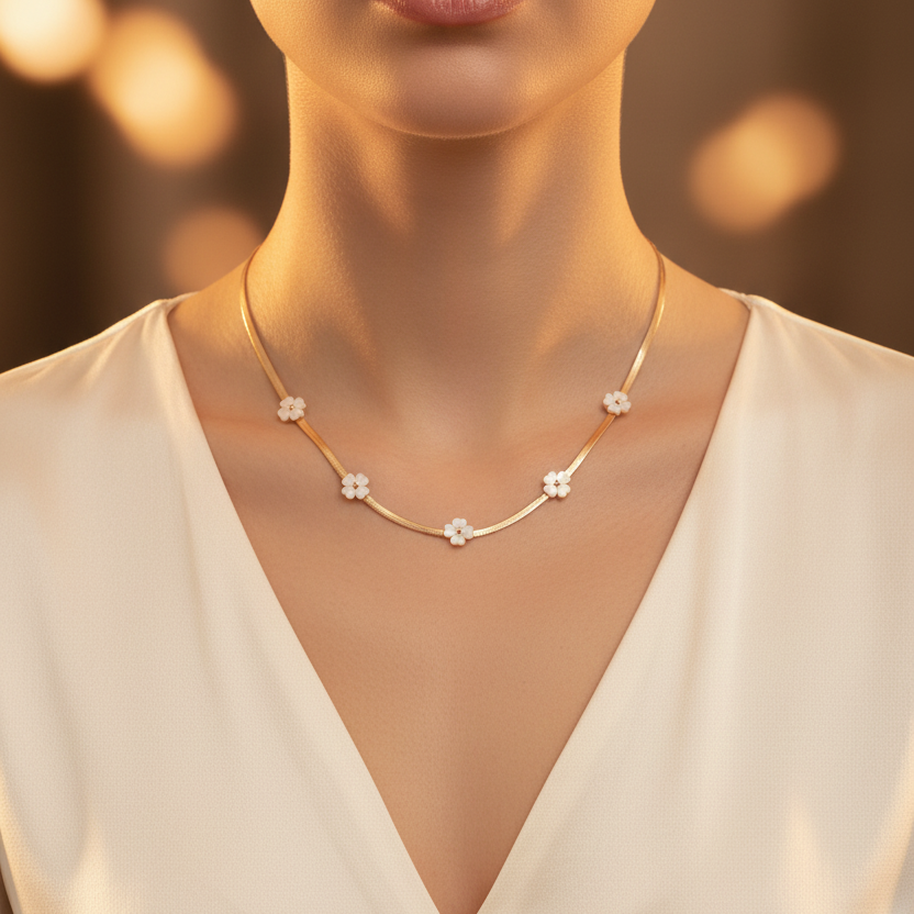 Daisy Sparkle Delicate Necklace