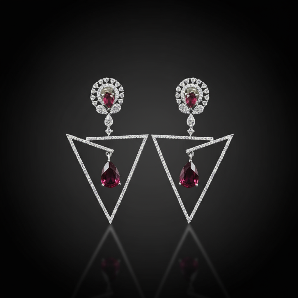 Cobalt Blue AD Earrings