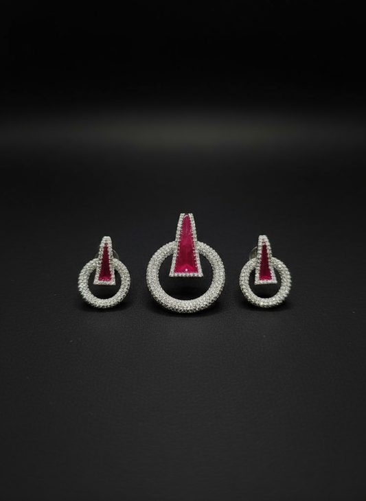 Ratna Chakra AD Pendant Set