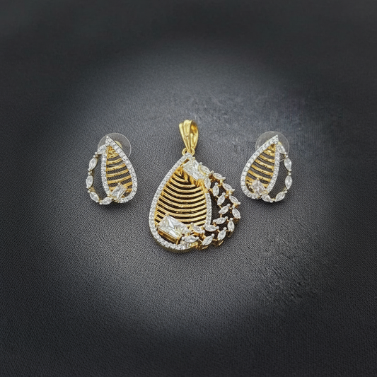 Teardrop Leaf AD Pendant Set
