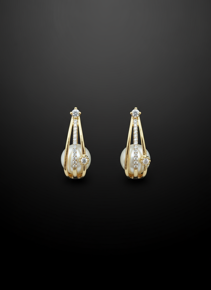 Aurora Pearl Cage Drop Earrings