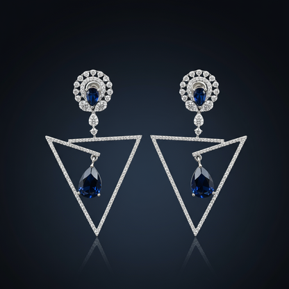 Cobalt Blue AD Earrings