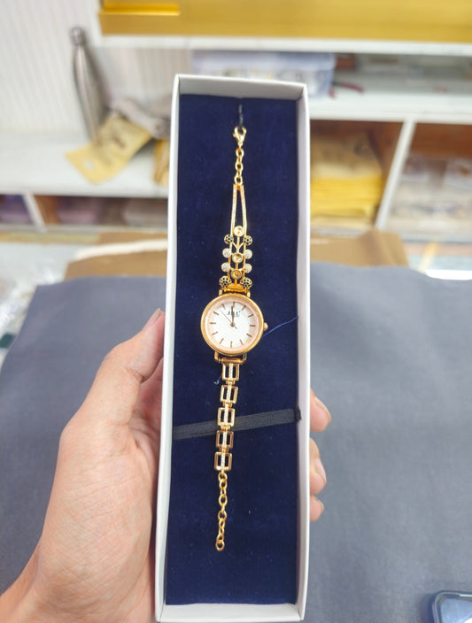 Celeste Floral-Link Bracelet Watch