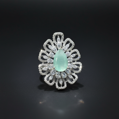 Imperial Petal Halo Ring