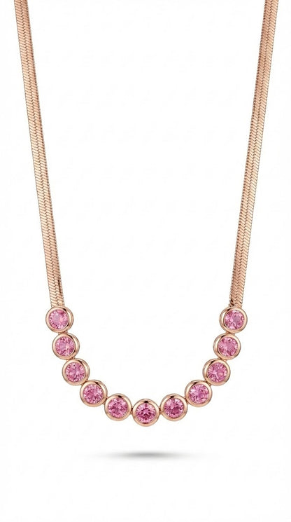 Pink Stone Delicate Chain