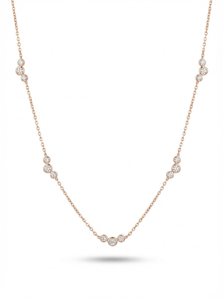 Rose Gold Polish Stone Necklace