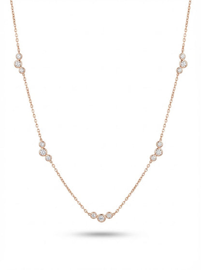 Rose Gold Polish Stone Necklace