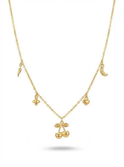 Heart 4 Leaf Clover Gold Plated Various Small Necklace Pendent