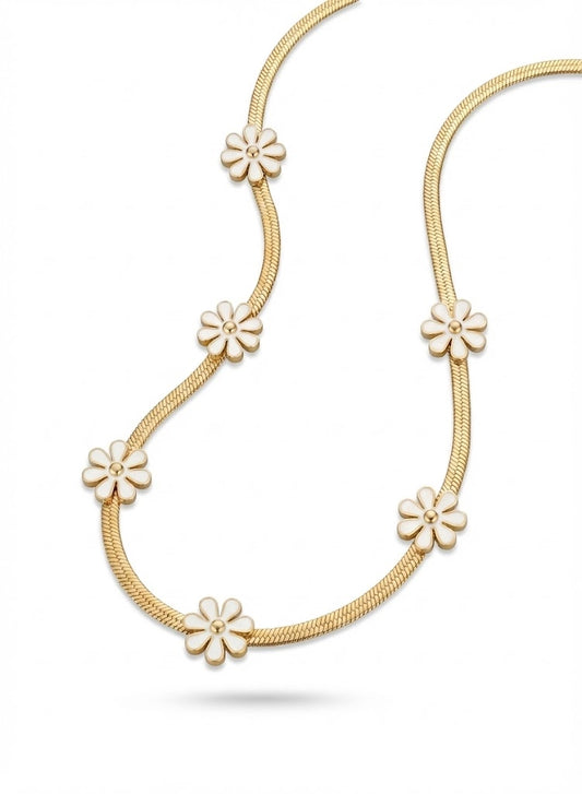 Daisy Sparkle Delicate Chain Flower