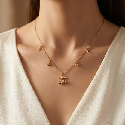 Heart 4 Leaf Clover Gold Plated Various Small Necklace Pendent